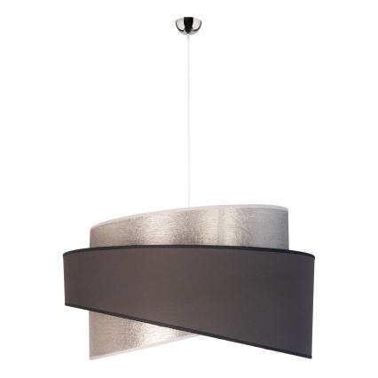Duolla - Lámpara colgante BROOKLYN 1xE27/40W/230V diá. 50 cm plata/negro