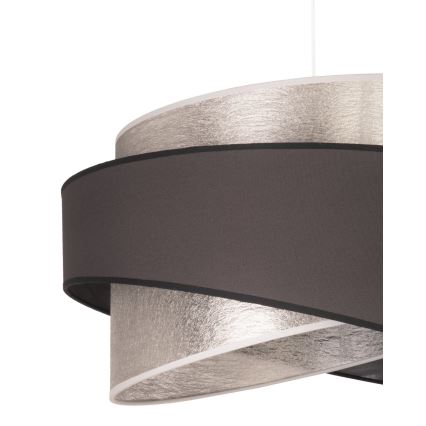Duolla - Lámpara colgante BROOKLYN 1xE27/40W/230V diá. 50 cm plata/negro