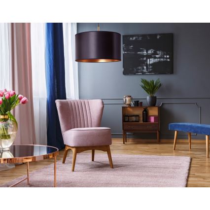 Duolla - Lámpara colgante CANNES 1xE27/15W/230V diá. 50 cm negro/cobre