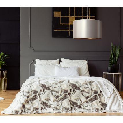 Duolla - Lámpara colgante CANNES 1xE27/15W/230V diá. 50 cm plata/cobre