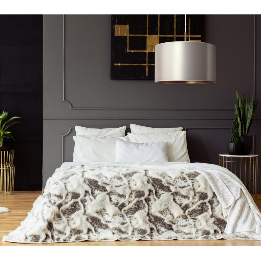 Duolla - Lámpara colgante CANNES 1xE27/15W/230V diá. 50 cm plata/cobre