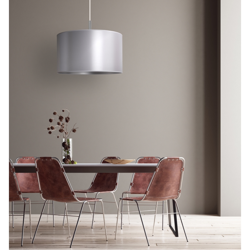 Duolla - Lámpara colgante CANNES 1xE27/15W/230V diá. 50 cm plata