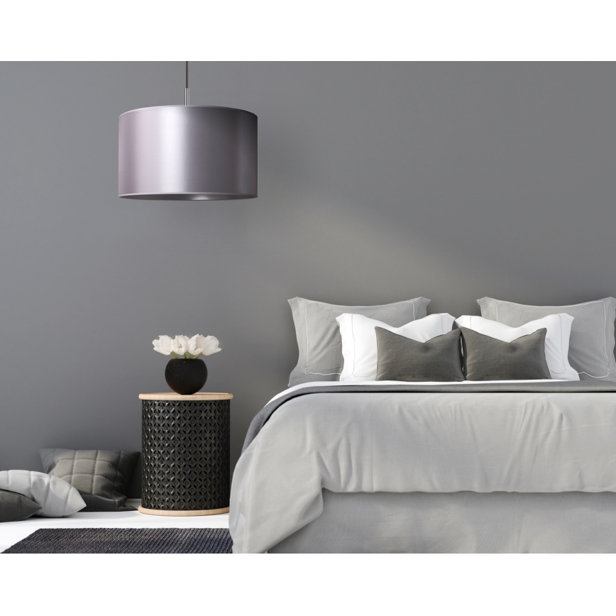 Duolla - Lámpara colgante CANNES 1xE27/15W/230V diá. 50 cm plata