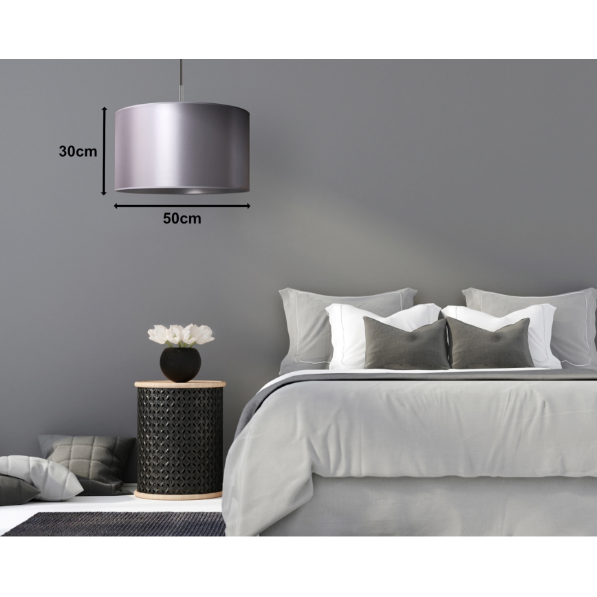 Duolla - Lámpara colgante CANNES 1xE27/15W/230V diá. 50 cm plata