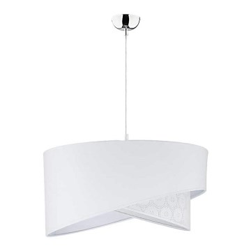 Duolla - Lámpara colgante CELLO 1xE27/40W/230V diá. 45 cm blanco/encaje