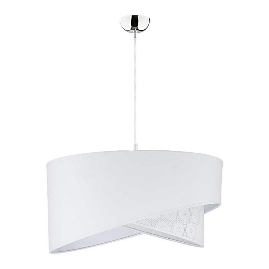 Duolla - Lámpara colgante CELLO 1xE27/40W/230V diá. 45 cm blanco/encaje