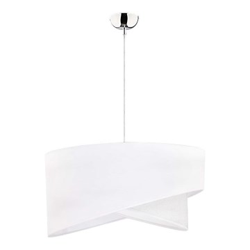 Duolla - Lámpara colgante CELLO 1xE27/40W/230V diá. 45 cm blanco/plata
