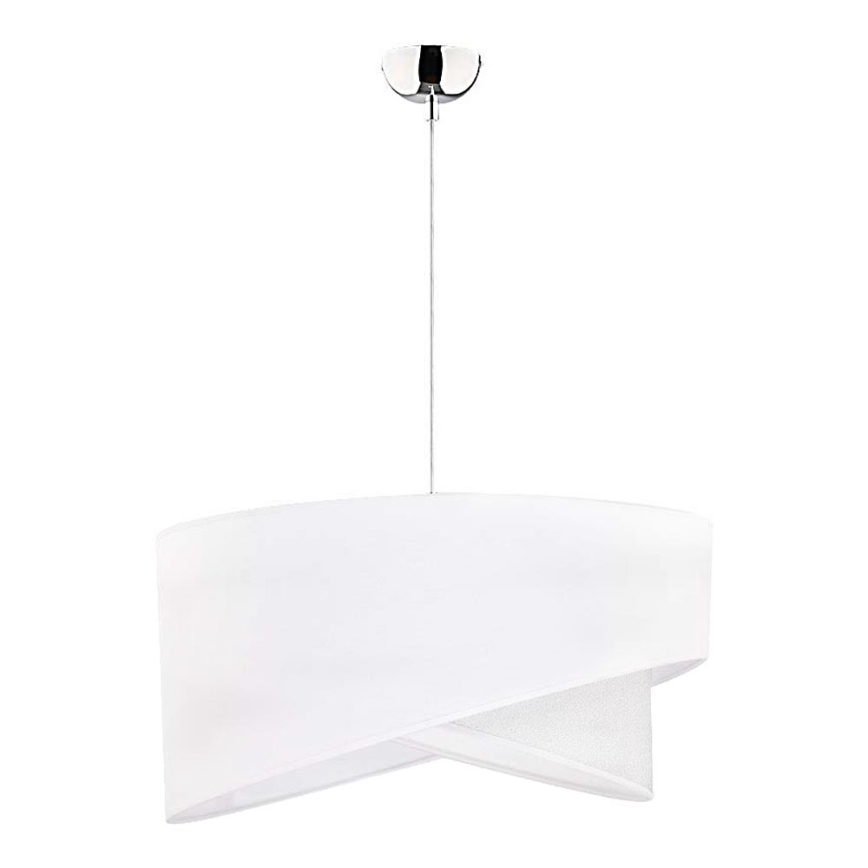 Duolla - Lámpara colgante CELLO 1xE27/40W/230V diá. 45 cm blanco/plata