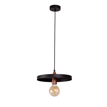 Duolla - Lámpara colgante con cable IRONLINE 1xE27/15W/230V Ø 30 cm negro/cobre