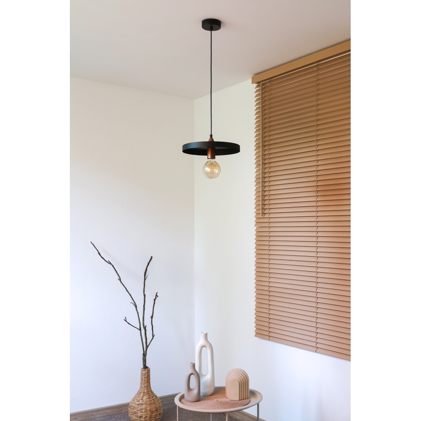 Duolla - Lámpara colgante con cable IRONLINE 1xE27/15W/230V Ø 30 cm negro/cobre