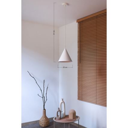 Duolla - Lámpara colgante con cable IRONLINE 1xG9/3W/230V Ø 25 cm blanca