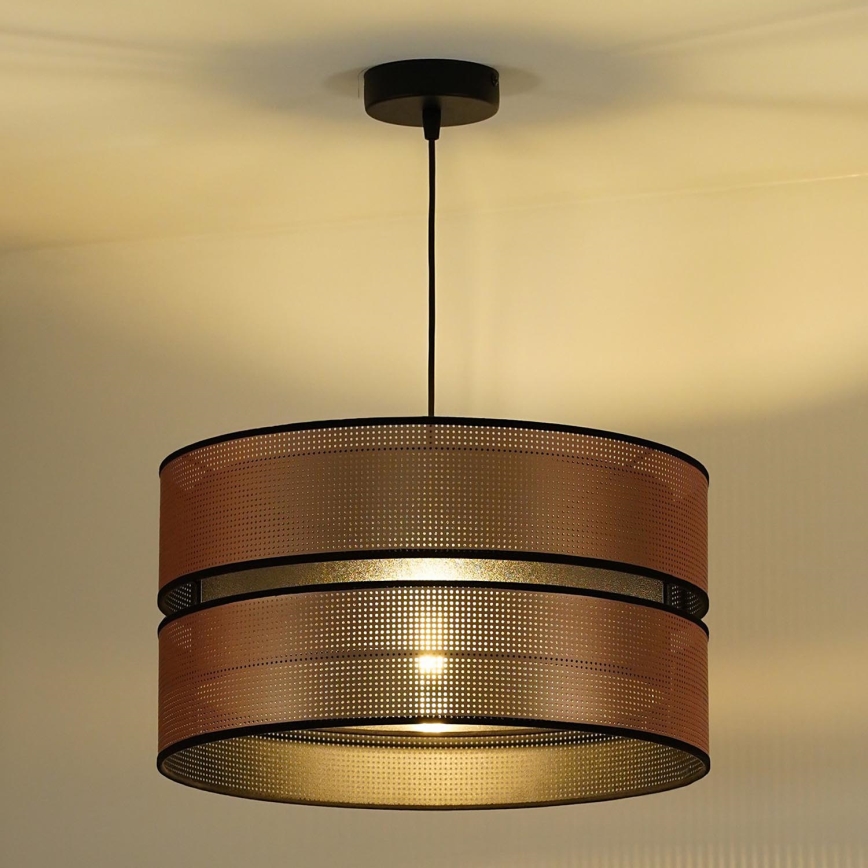 Duolla - Lámpara colgante COPPER SHINY 1xE27/15W/230V diá. 40 cm cobre/negro