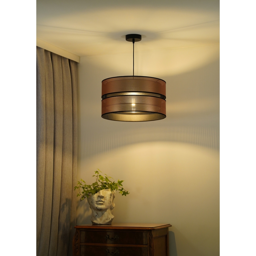 Duolla - Lámpara colgante COPPER SHINY 1xE27/15W/230V diá. 40 cm cobre/negro