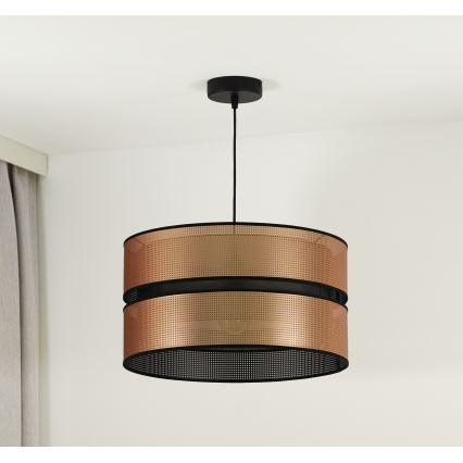 Duolla - Lámpara colgante COPPER SHINY 1xE27/15W/230V diá. 40 cm cobre/negro