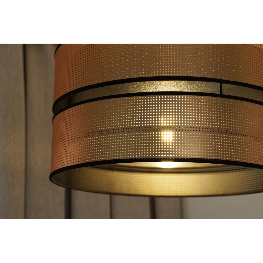 Duolla - Lámpara colgante COPPER SHINY 1xE27/15W/230V diá. 40 cm cobre/negro