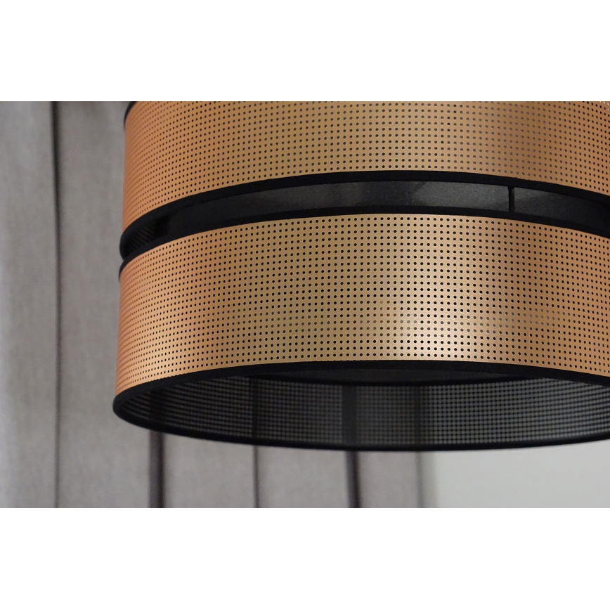 Duolla - Lámpara colgante COPPER SHINY 1xE27/15W/230V diá. 40 cm cobre/negro