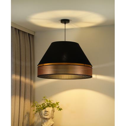 Duolla - Lámpara colgante COPPER SHINY 1xE27/15W/230V diá. 60 cm negro/cobre