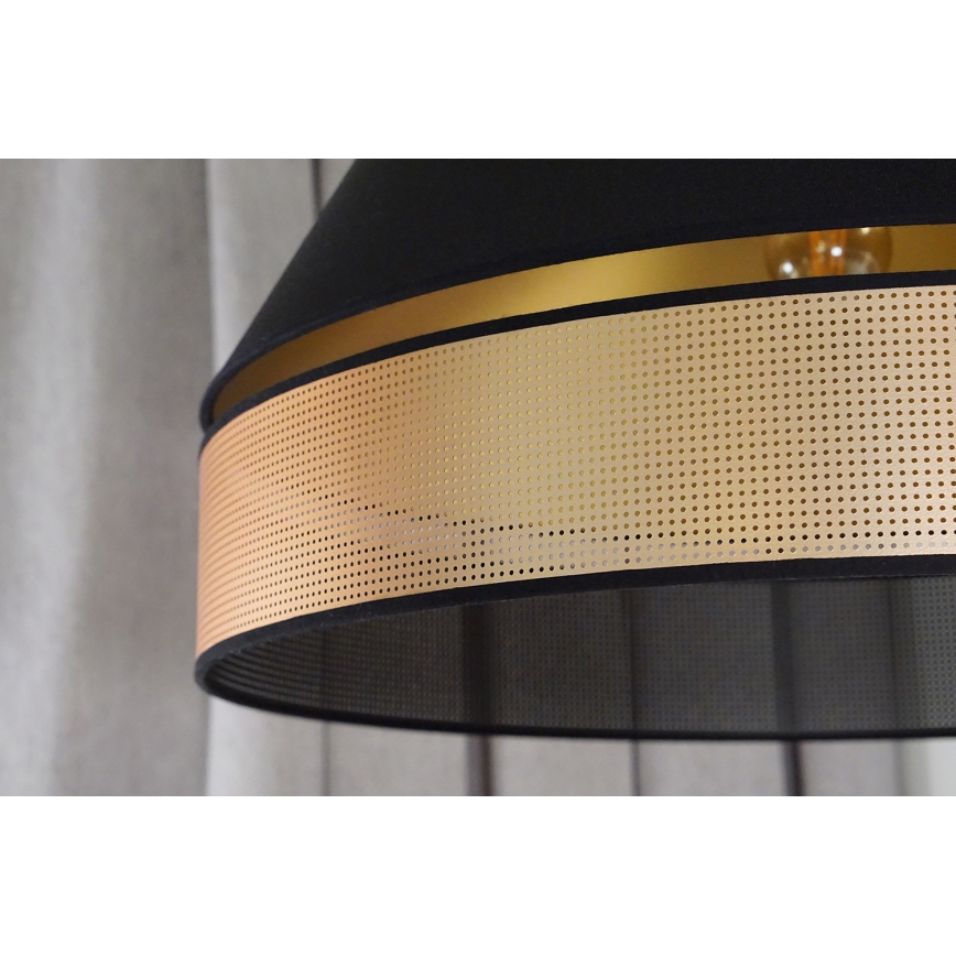 Duolla - Lámpara colgante COPPER SHINY 1xE27/15W/230V diá. 60 cm negro/cobre