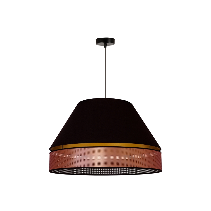 Duolla - Lámpara colgante COPPER SHINY 1xE27/15W/230V diá. 60 cm negro/cobre