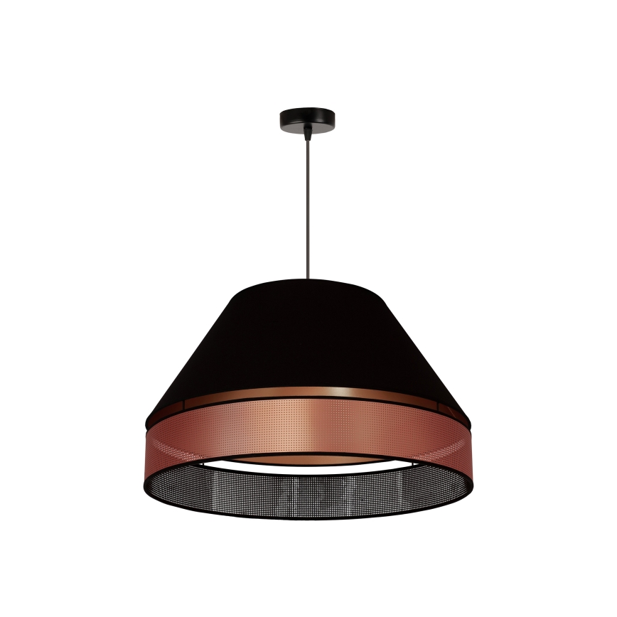 Duolla - Lámpara colgante COPPER SHINY 1xE27/15W/230V diá. 60 cm negro/cobre