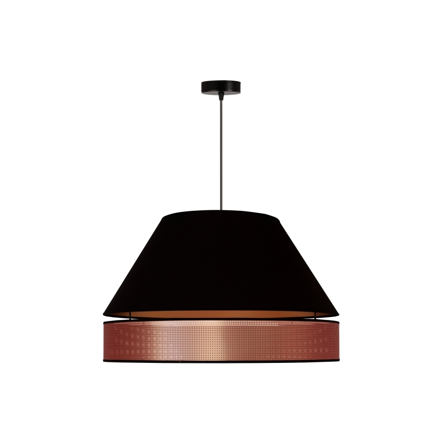 Duolla - Lámpara colgante COPPER SHINY 1xE27/15W/230V diá. 60 cm negro/cobre