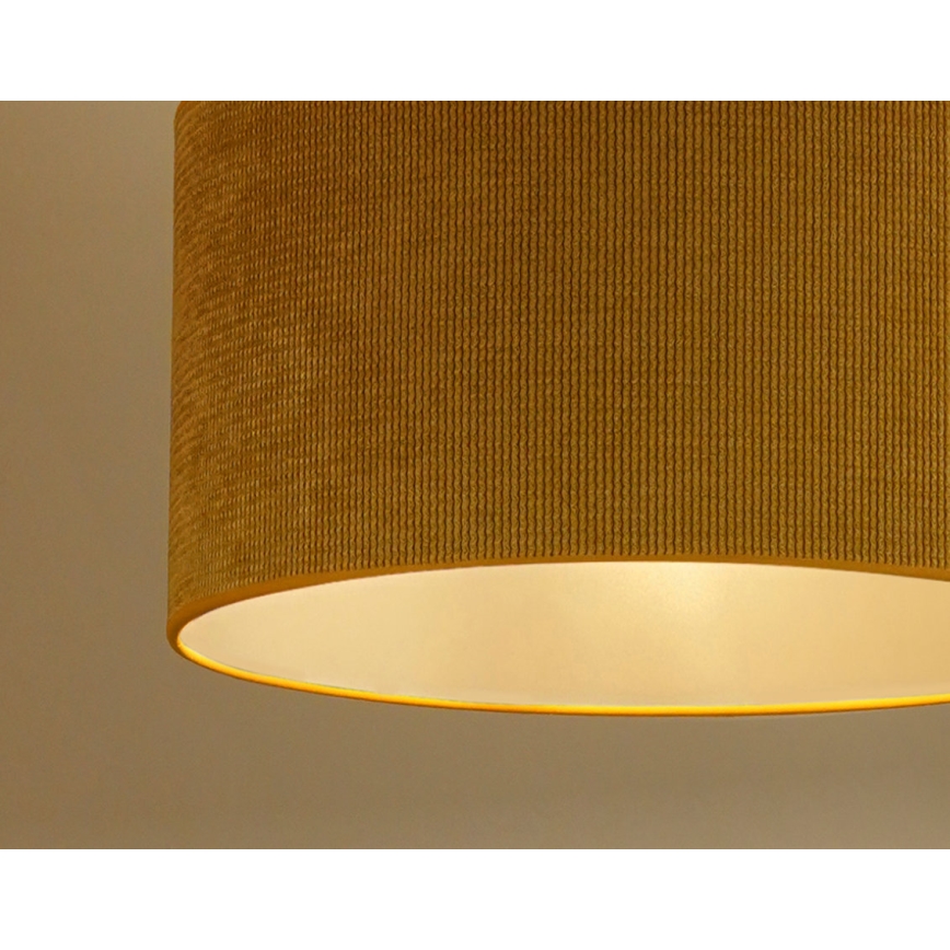 Duolla - Lámpara colgante CORDUROY 1xE27/15W/230V diá. 40 cm amarillo