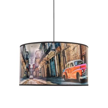 Duolla - Lámpara colgante CUBA ROJO 1xE27/15W/230V diá. 35 cm