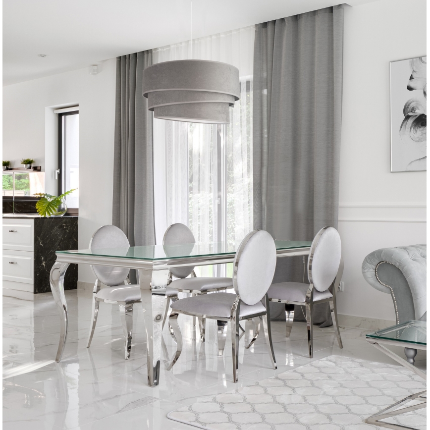 Duolla - Lámpara colgante DEVON 1xE27/40W/230V diá. 45 cm gris