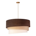 Duolla - Lámpara colgante DEVON 1xE27/40W/230V diá. 45 cm marrón/beige