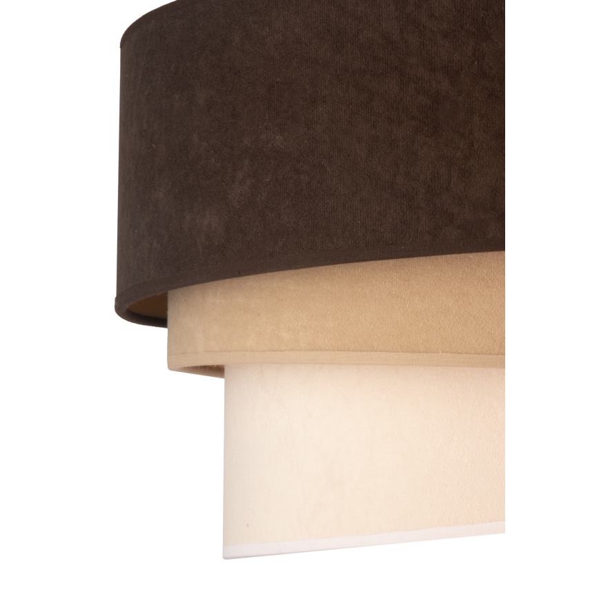 Duolla - Lámpara colgante DEVON 1xE27/40W/230V diá. 45 cm marrón/beige