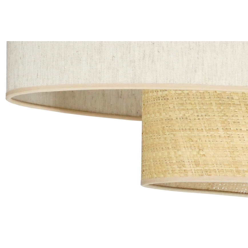Duolla - Lámpara colgante DOUBLE OVAL NATURE 2xE27/15W/230V color crema/beige