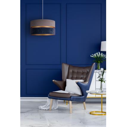Duolla - Lámpara colgante DUO 1xE27/15W/230V diá. 40 cm azul