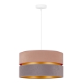 Duolla - Lámpara colgante DUO 1xE27/15W/230V diá. 40 cm beige-gris