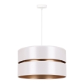 Duolla - Lámpara colgante DUO 1xE27/15W/230V diá. 40 cm blanco/dorado