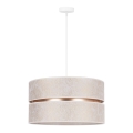 Duolla - Lámpara colgante DUO 1xE27/15W/230V diá. 40 cm blanco/dorado