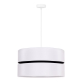 Duolla - Lámpara colgante DUO 1xE27/15W/230V diá. 40 cm blanco/negro