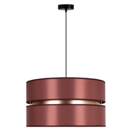 Duolla - Lámpara colgante DUO 1xE27/15W/230V diá. 40 cm burdeos/dorado