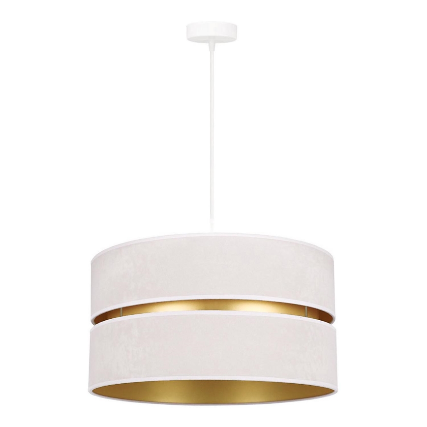 Duolla - Lámpara colgante DUO 1xE27/15W/230V diá. 40 cm color crema/dorado