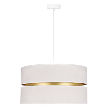 Duolla - Lámpara colgante DUO 1xE27/15W/230V diá. 40 cm color crema/dorado
