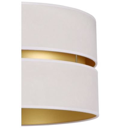 Duolla - Lámpara colgante DUO 1xE27/15W/230V diá. 40 cm color crema/dorado
