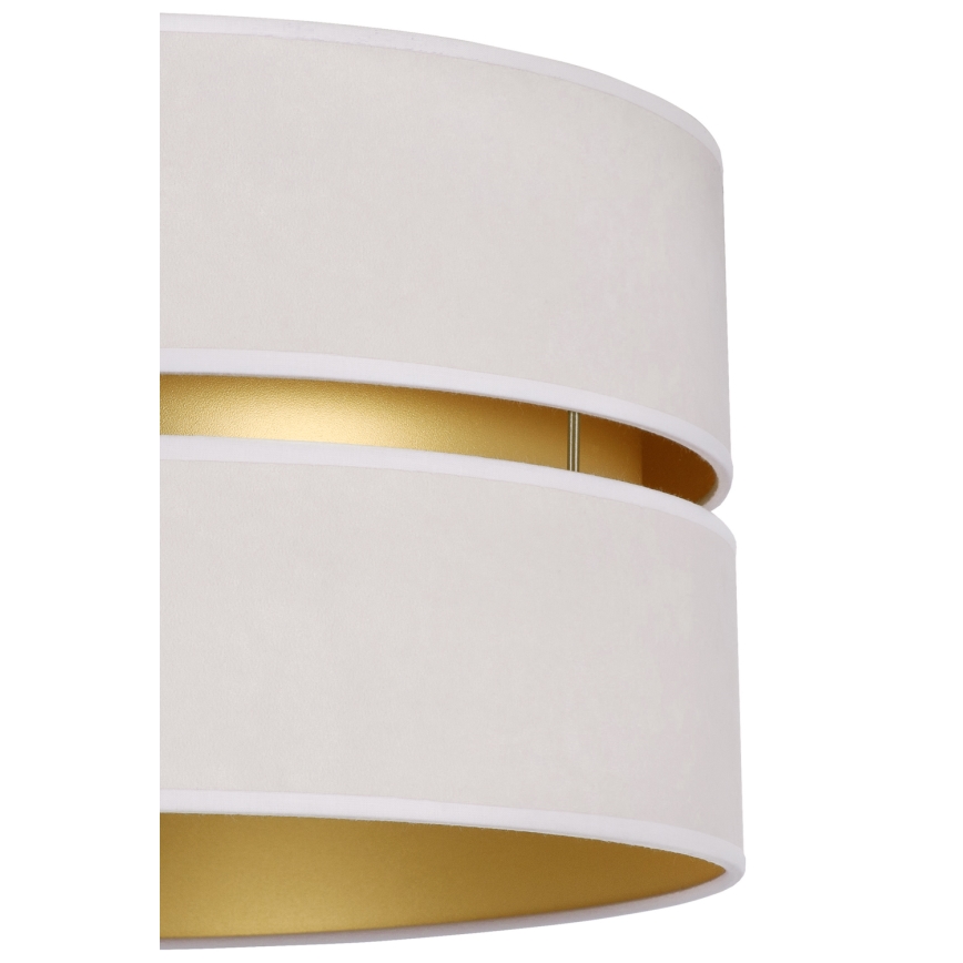 Duolla - Lámpara colgante DUO 1xE27/15W/230V diá. 40 cm color crema/dorado