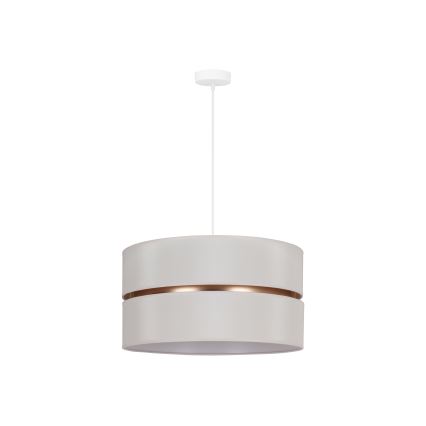 Duolla - Lámpara colgante DUO 1xE27/15W/230V diá. 40 cm color crema/dorado