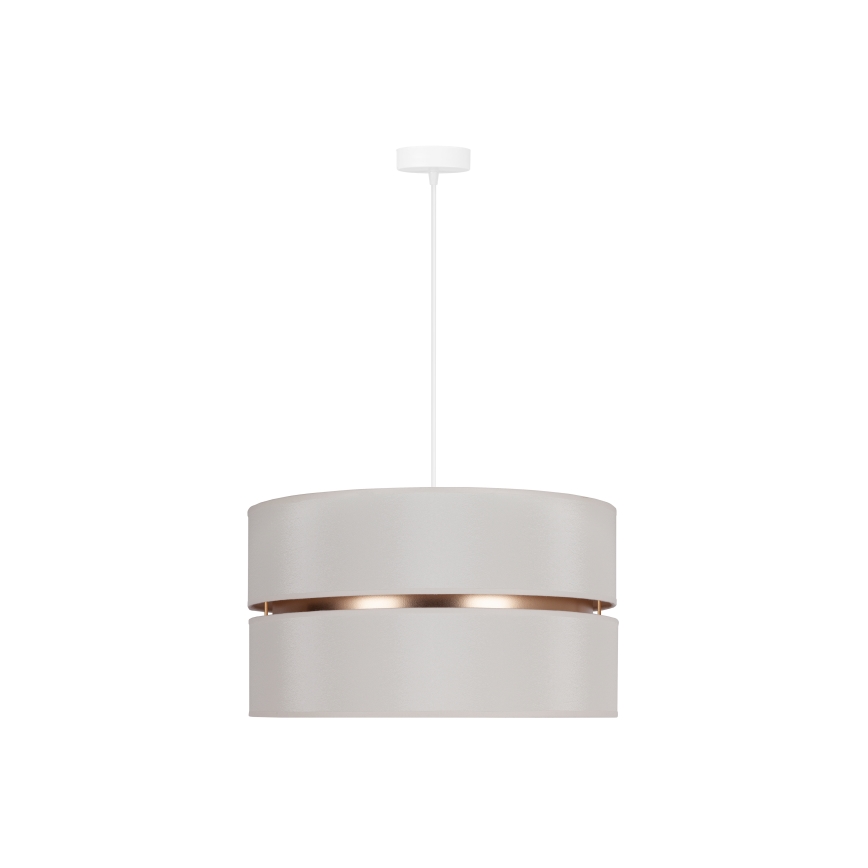 Duolla - Lámpara colgante DUO 1xE27/15W/230V diá. 40 cm color crema/dorado