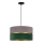 Duolla - Lámpara colgante DUO 1xE27/15W/230V diá. 40 cm gris/Verde/dorado