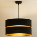 Duolla - Lámpara colgante DUO 1xE27/15W/230V diá. 40 cm negro/dorado