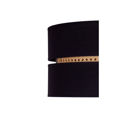 Duolla - Lámpara colgante DUO 1xE27/15W/230V diá. 40 cm negro/ratán
