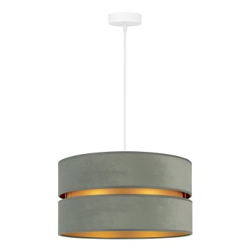 Duolla - Lámpara colgante DUO 1xE27/15W/230V diá. 40 cm verde claro/dorado