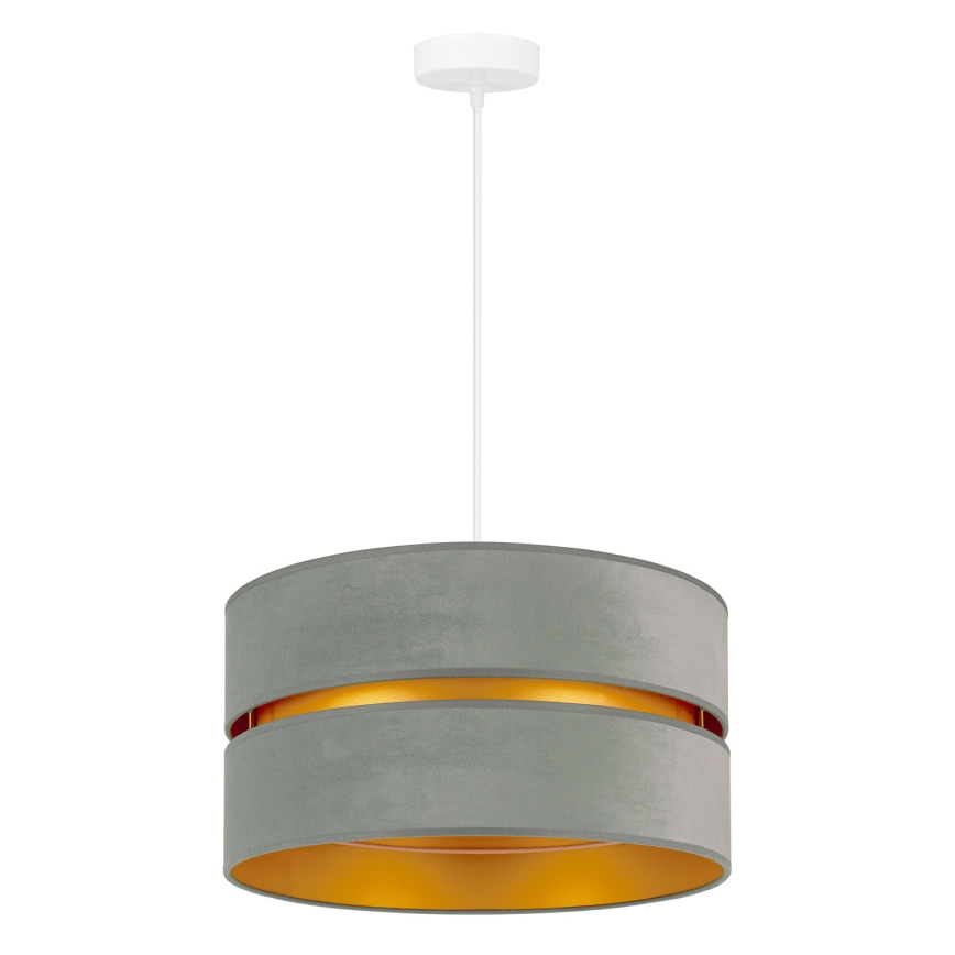 Duolla - Lámpara colgante DUO 1xE27/15W/230V diá. 40 cm verde claro/dorado