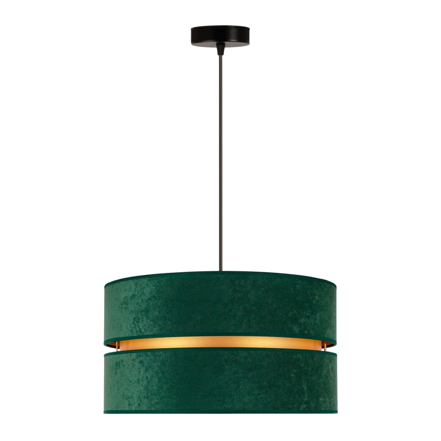 Duolla - Lámpara colgante DUO 1xE27/15W/230V diá. 40 cm Verde/dorado