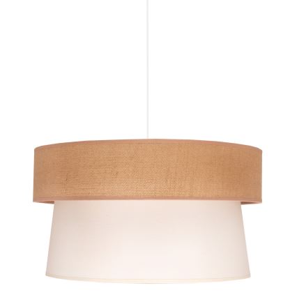 Duolla - Lámpara colgante ETNIC 1xE27/40W/230V diá. 45 cm color crema/beige